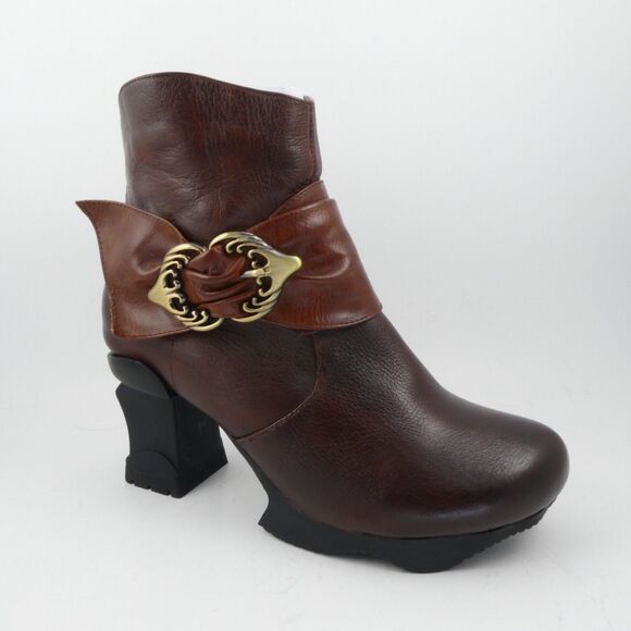 L'Artiste by Spring Step Sprint Step Natia Leather Ankle Boots Brown Women's :9 - Picture 13 of 14
